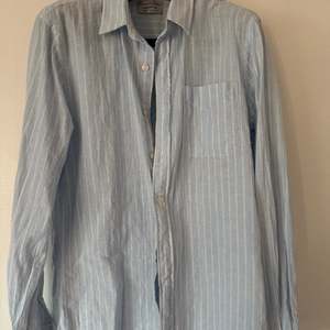 지오다노 린넨 코튼 스트라이프 셔츠 S