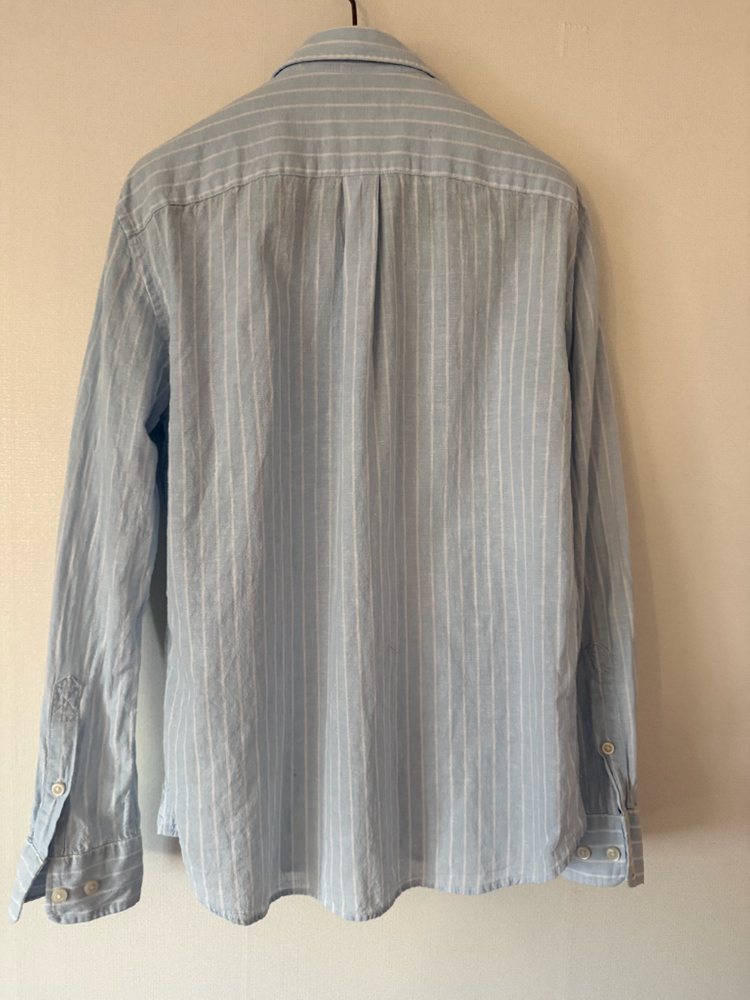 지오다노 린넨 코튼 스트라이프 셔츠 S--1