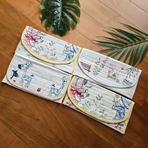 (핸드메이드) 귀여운 자수 여성 장지갑 - NEW