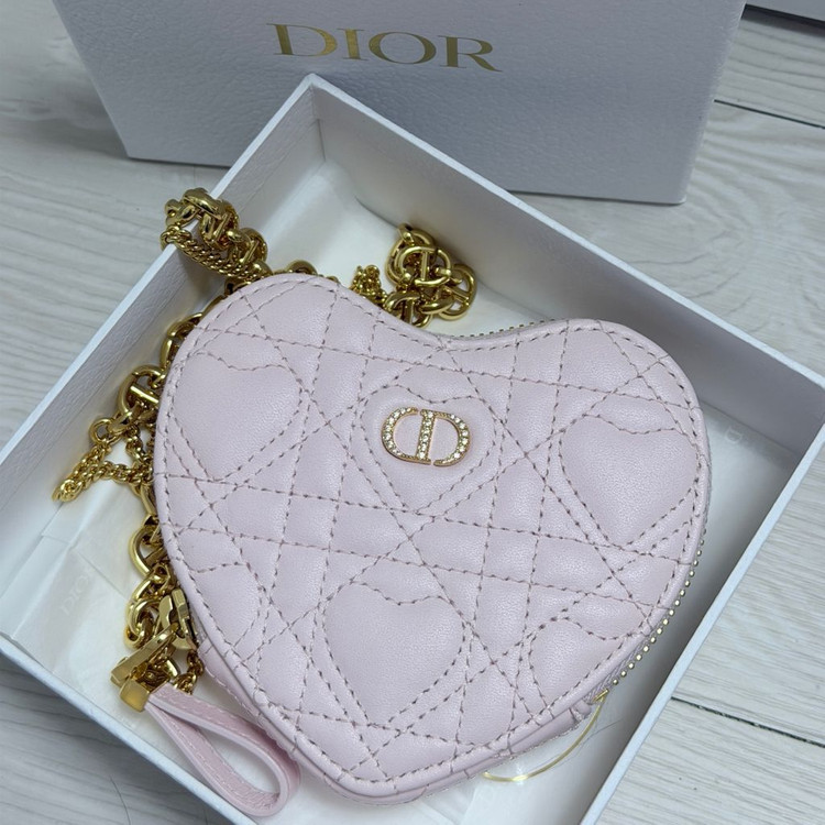 (환연 지연 가방) 디올 카로 하트 체인 마카롱 핑크--2