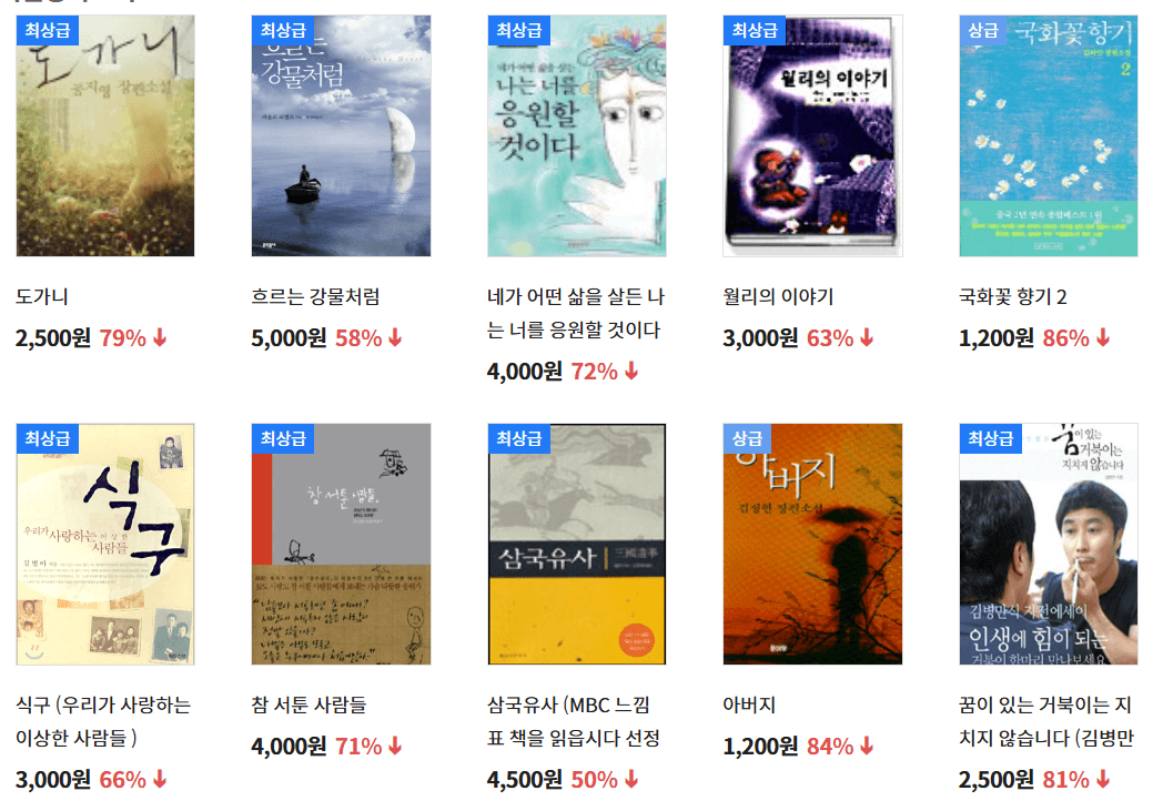 교육전문대학원 교재판매(상담), 소설책일부--2