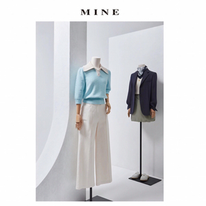 한섬 마인 mine 세일러 카라 니트 프리