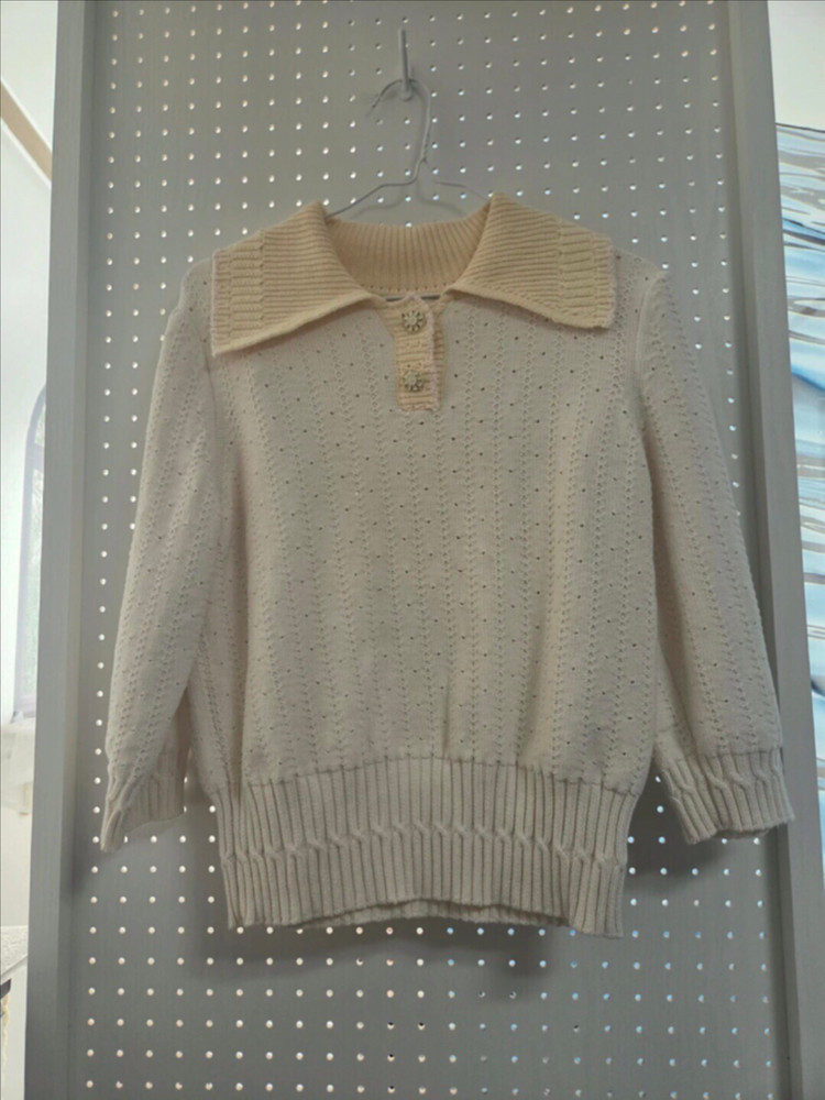 한섬 마인 mine 세일러 카라 니트 프리--1