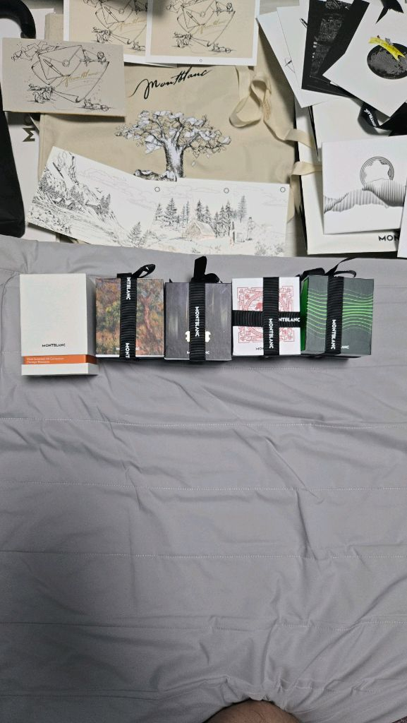 몽블랑 조디악 레드 말띠 르누아르 블루 게츠비 그린 스타워커그린 엘릭서퍼퓸 오렌지 블리썸 만년필잉크 판매합니다--1