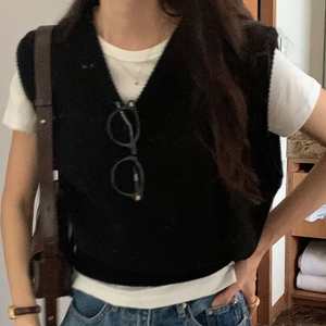 #새상품# 레이어드 니트 베스트