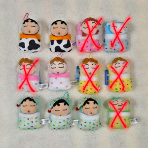 이불 짱구 유리 흰둥이 짱아 훈이 인형 키링 가방고리 이미지