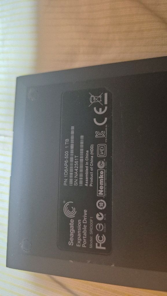 Seagate Expansion Portable Drive 1TB 외장하드입니다 이미지
