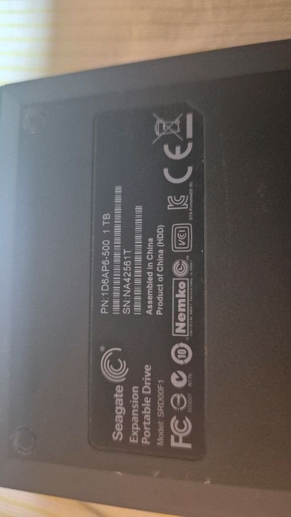 Seagate Expansion Portable Drive 1TB 외장하드입니다 이미지