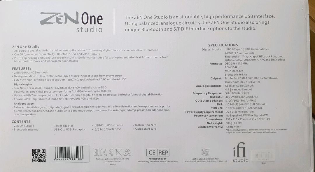 iFi Audio ZEN One Studio DAC 이미지