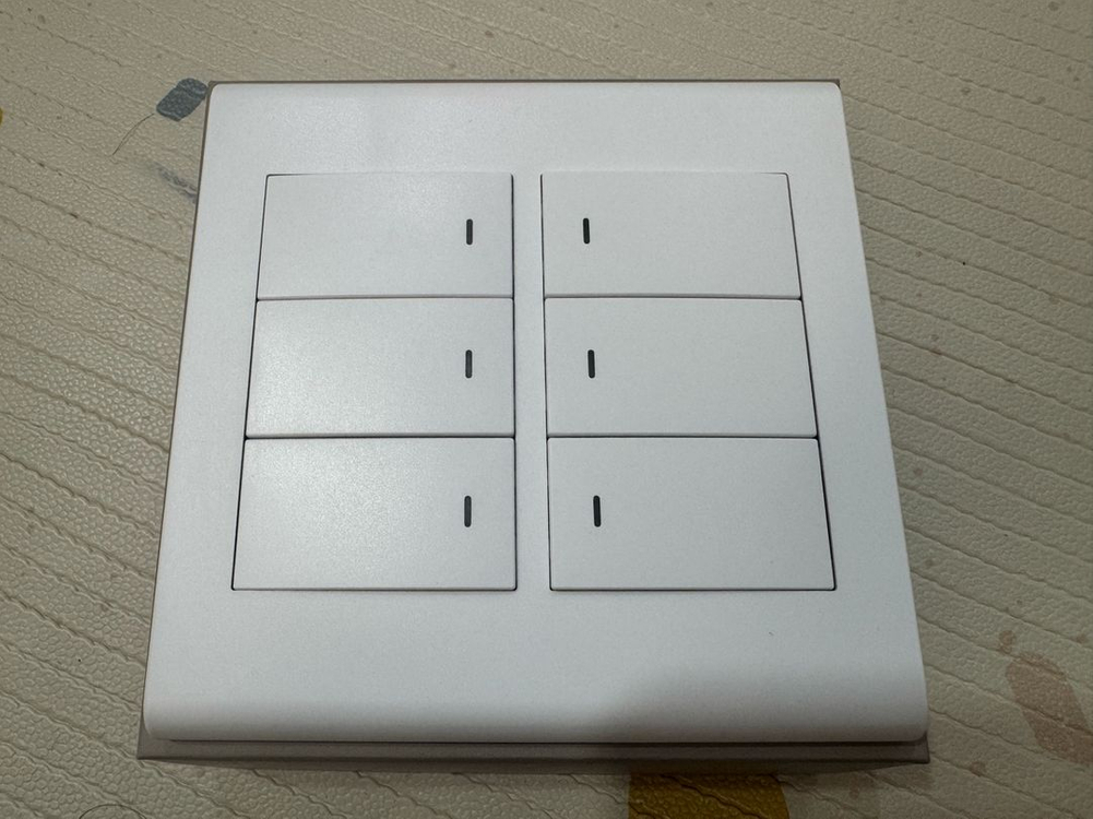 시하스 스마트 전등 스위치(Wi-Fi, 중성선X, 6구, 퓨어화이트) 이미지