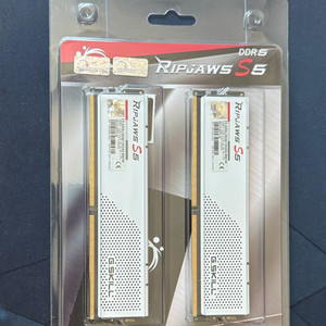 G.SKILL DDR5-5200 CL36 RIPJAWS S5 J 화이트 패키지 (32GB(16Gx2)) 팝니다.
