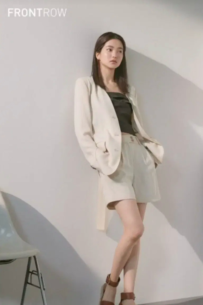 프론트로우 드라마 수트 셋업(자켓 반바지 + 린넨 긴바지 새상품) 전부 포함가--2