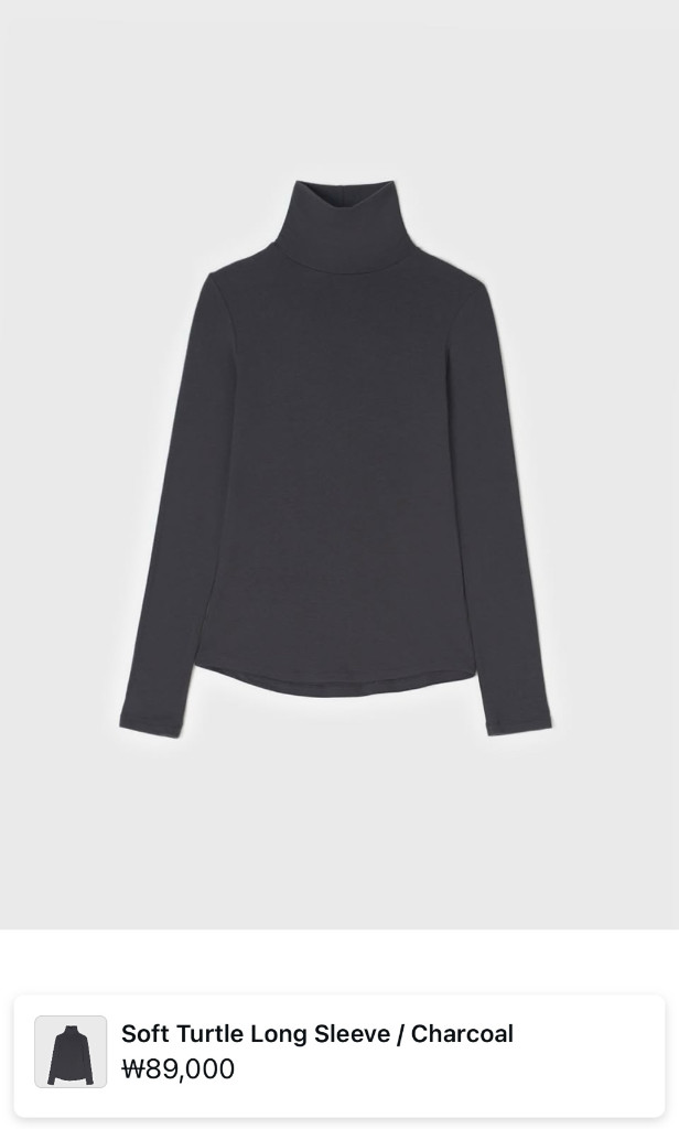 엘에프엠 lfm soft turtle long sleeve 소프트 터틀넥 charcoal 차콜--0