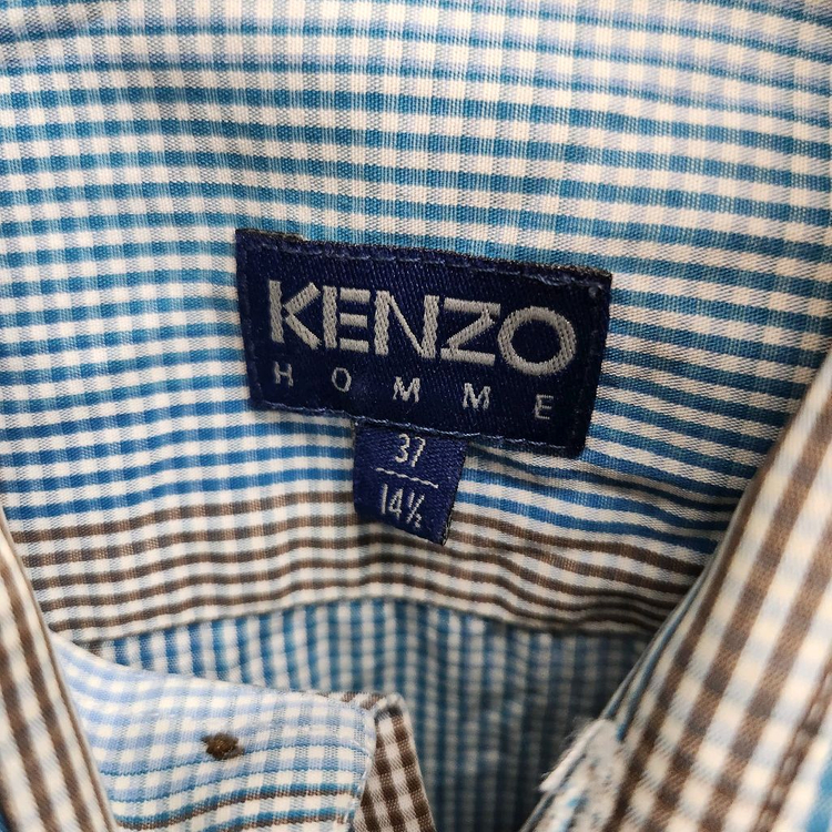 겐조옴므 깅엄체크 셔츠 37(M) 남여공용--4