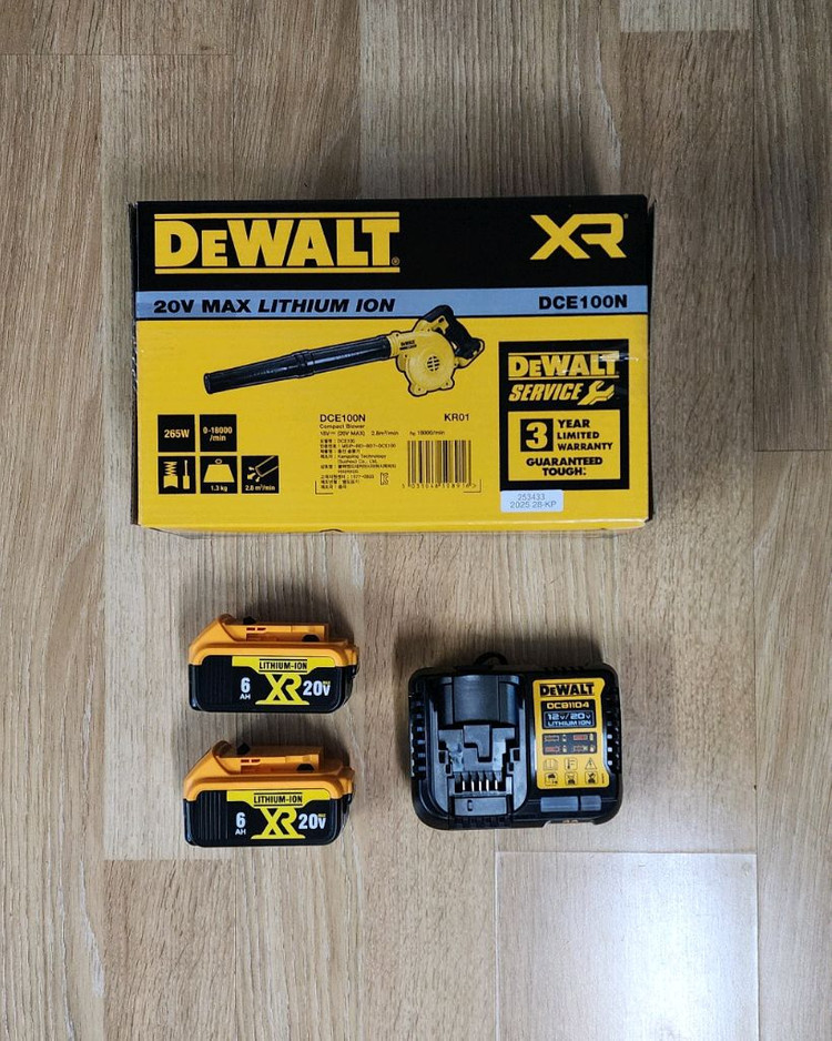 새제품/디월트 20V 무선 송풍기 DCE100N 세트 이미지