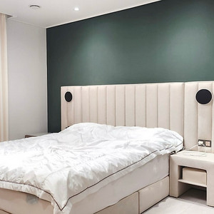 신혼침대 퀸사이즈 침대 프레임 협탁 세트+던롭필로 매트리스 이미지