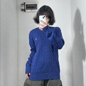 폴로 랄프로렌 꽈배기 니트코발트블루 M