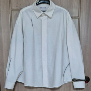 자라 옴므 콘트라스트 스티치 오버셔츠 (남성)L