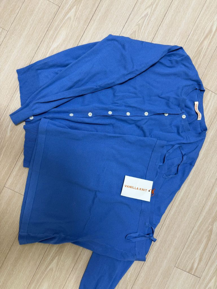 바닐라니트 데이지 베이직 니트 가디건 새상품 이미지