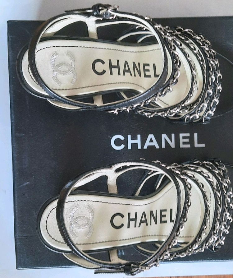 Chanel Lady Sandal 고급가죽 제품 램스킨사이즈 37C 한국표준 230~240--6