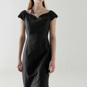 플로움 하트 머메이드 드레스 Heart Mermaid Dress 블랙 이미지