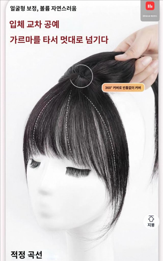 시스루 앞머리 가발--1