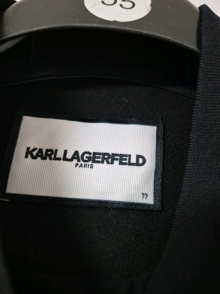 칼라거펠트 집업 주름원피스77사이즈블랙.지퍼가 2개 상하라 활동이--3