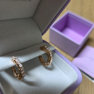 골든듀 린콘트로라인 옥타 다이아 귀걸이 로즈골드 시착만