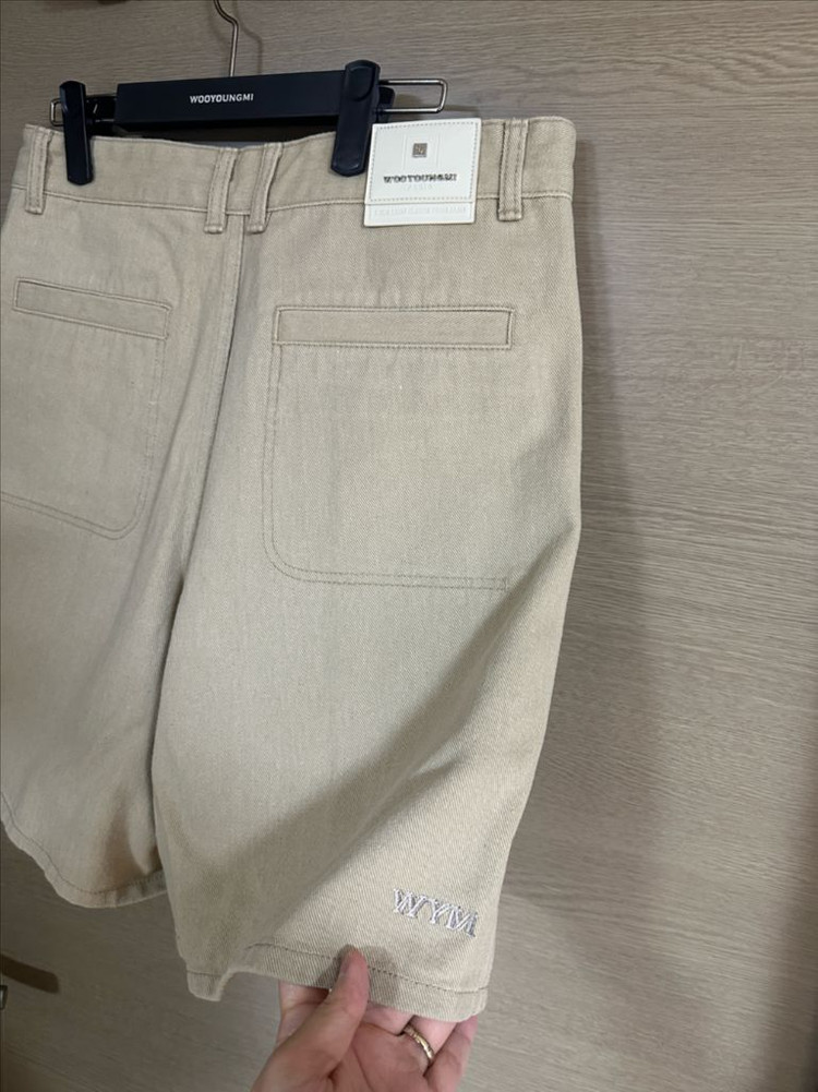 [48]우영미 23SS 데님 반바지 베이지--3