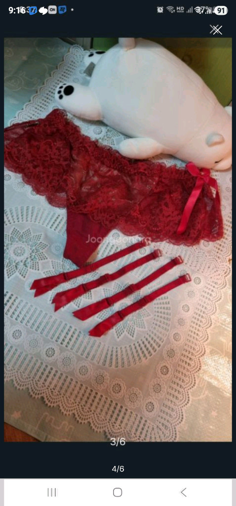 2종*펜트하우스 란제리 가터벨트 티팬티 일체형,망사스타킹 이미지