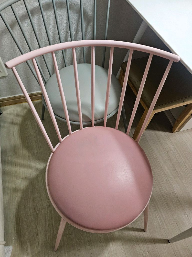 세라믹 반원 식탁 + 의자 2개 세트--2