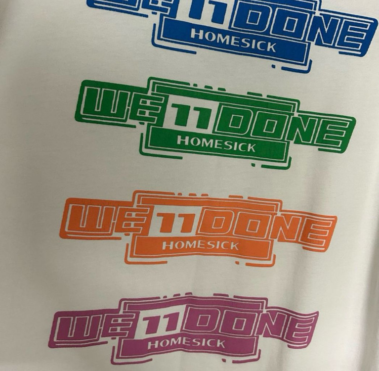 웰던(we11done) 반팔 티셔츠 homesick 지드래곤 누나 브랜드--3