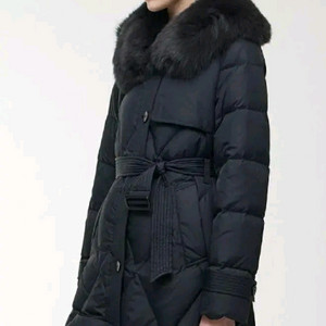 [새상품]보브(VOV) 구스다운 폭스퍼 트렌치 패딩코트 이미지