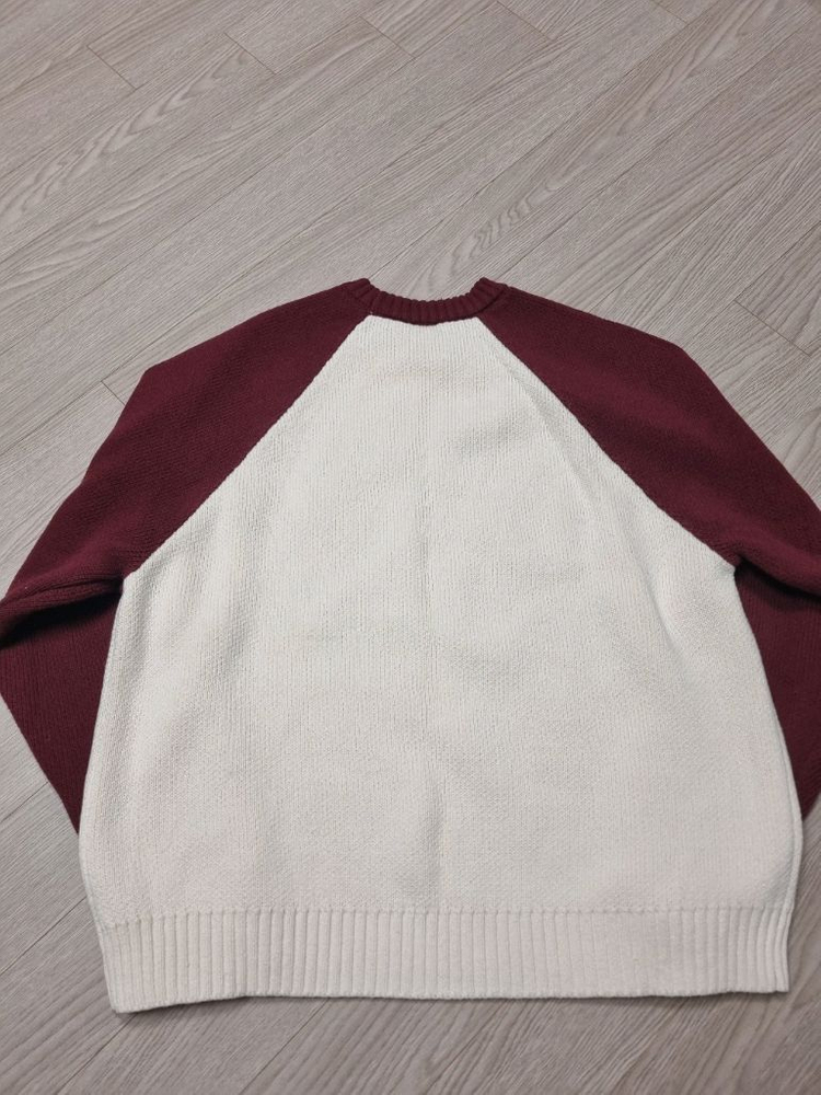 벤힛 스타캣 레글런 배색 니트 이미지