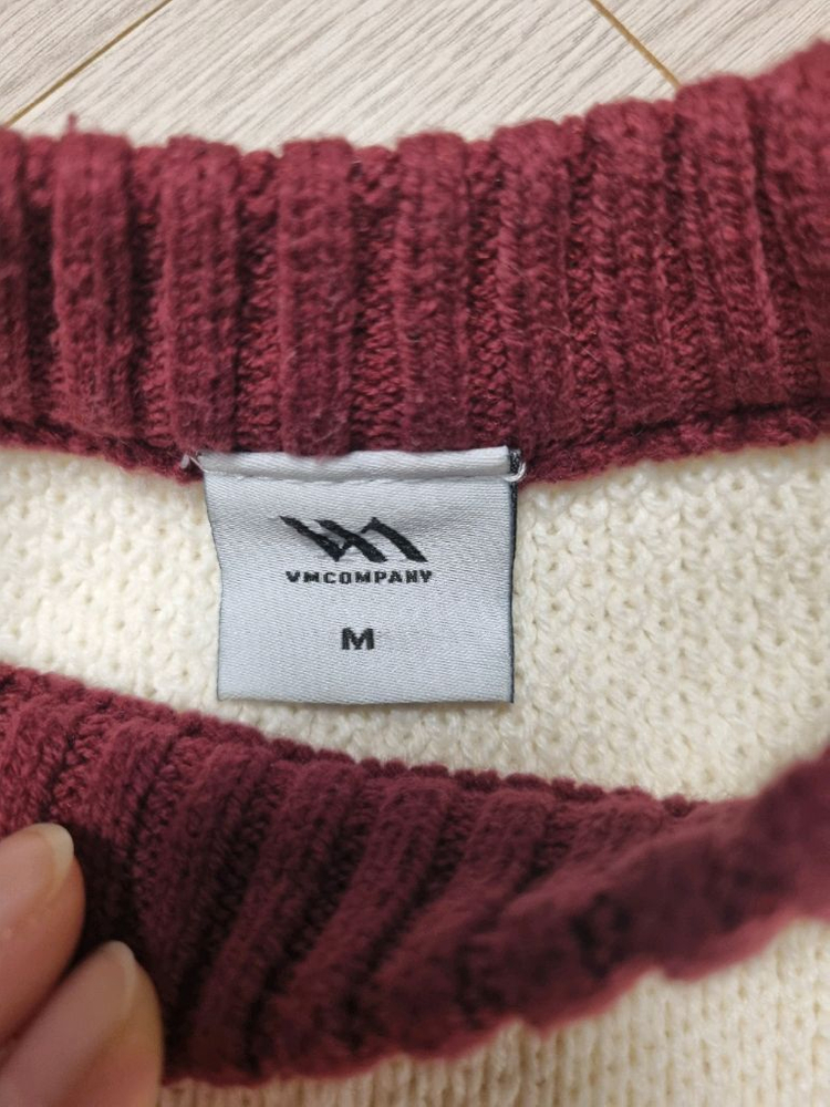 벤힛 스타캣 레글런 배색 니트 이미지