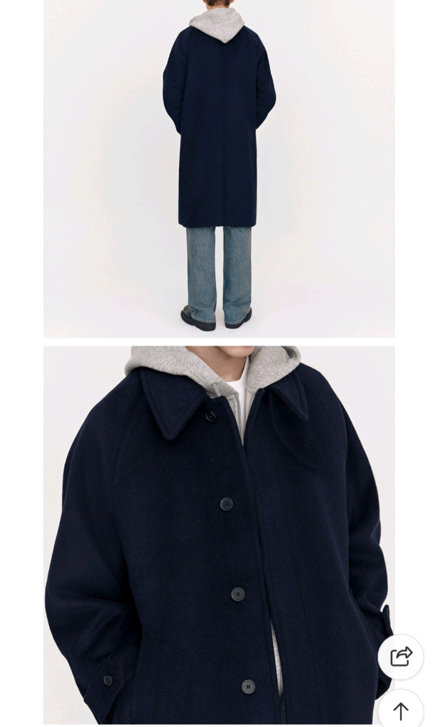 지오다노 변우석 울캐시미어 발마칸 코트 이미지