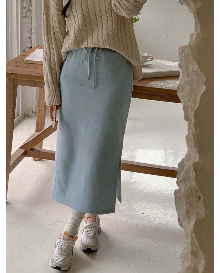 공구우먼 H라인 면 스커트 여름 치마 667788사이즈 이미지