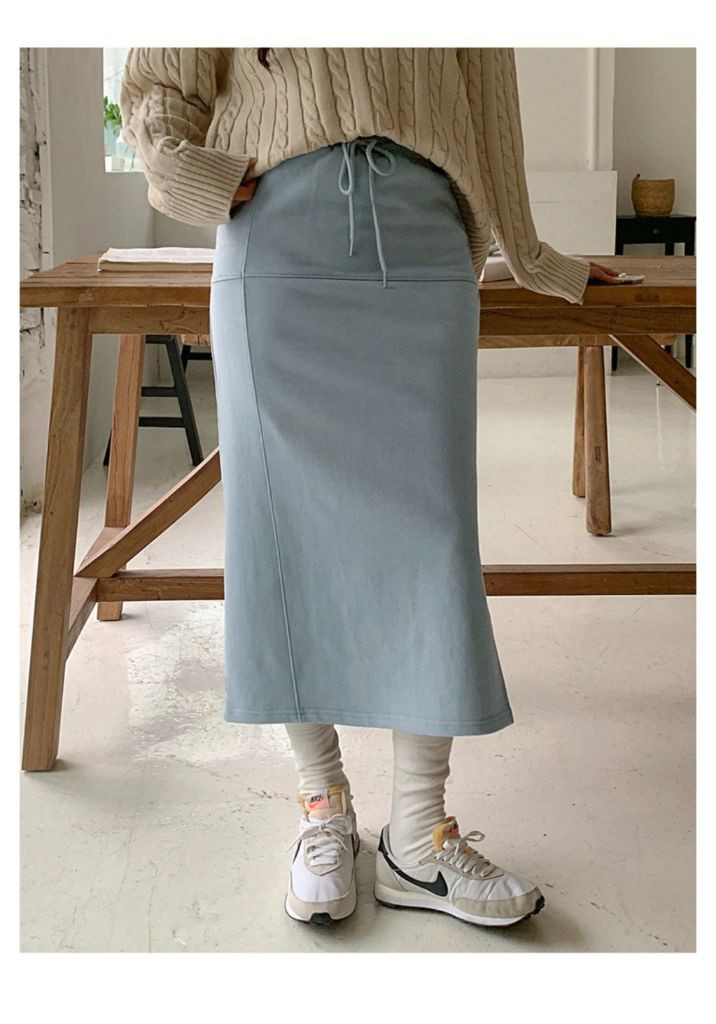 공구우먼 H라인 면 스커트 여름 치마 667788사이즈 이미지