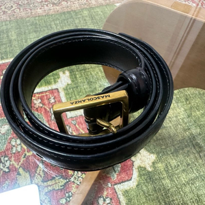 마스콜란자 가죽벨트 매트블랙 골드