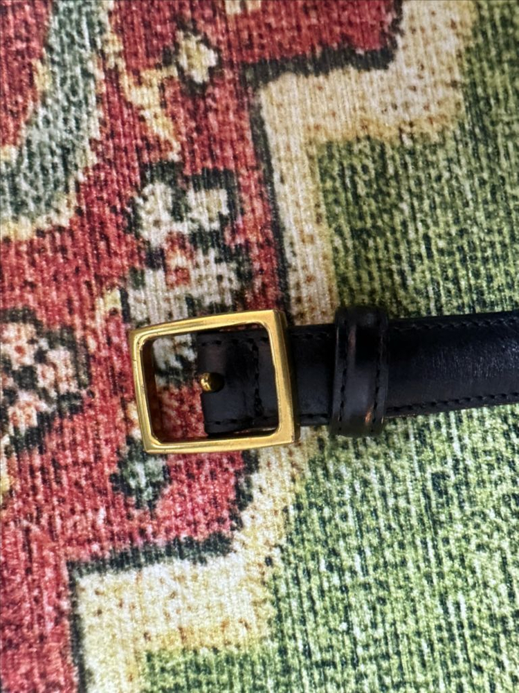 마스콜란자 가죽벨트 매트블랙 골드--1