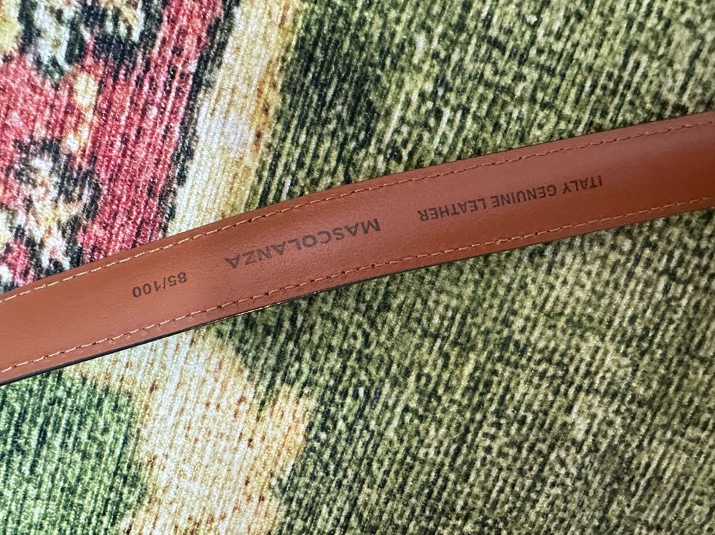 마스콜란자 가죽벨트 매트블랙 골드--2