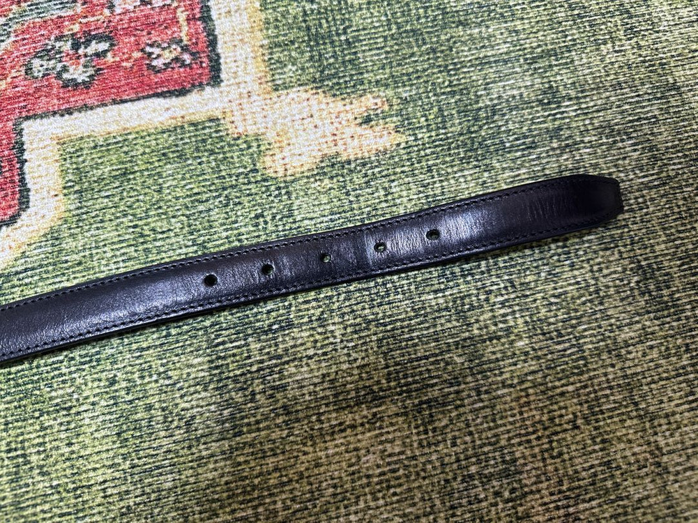 마스콜란자 가죽벨트 매트블랙 골드--3