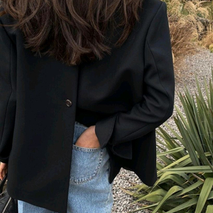 오르 백슬릿 버튼 자켓 xs