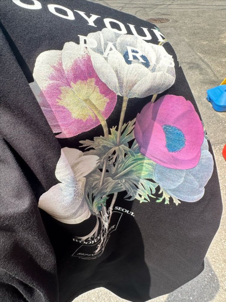 우영미 23fw 플라워 반팔 50사이즈 이미지