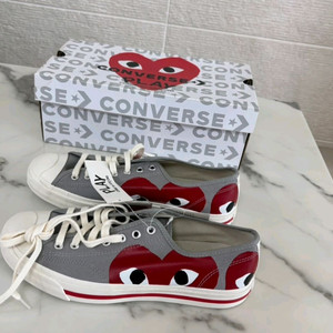 [새상품] 컨버스 플레이 꼼데가르송 잭퍼셀 드리즐 레드 팝니다.