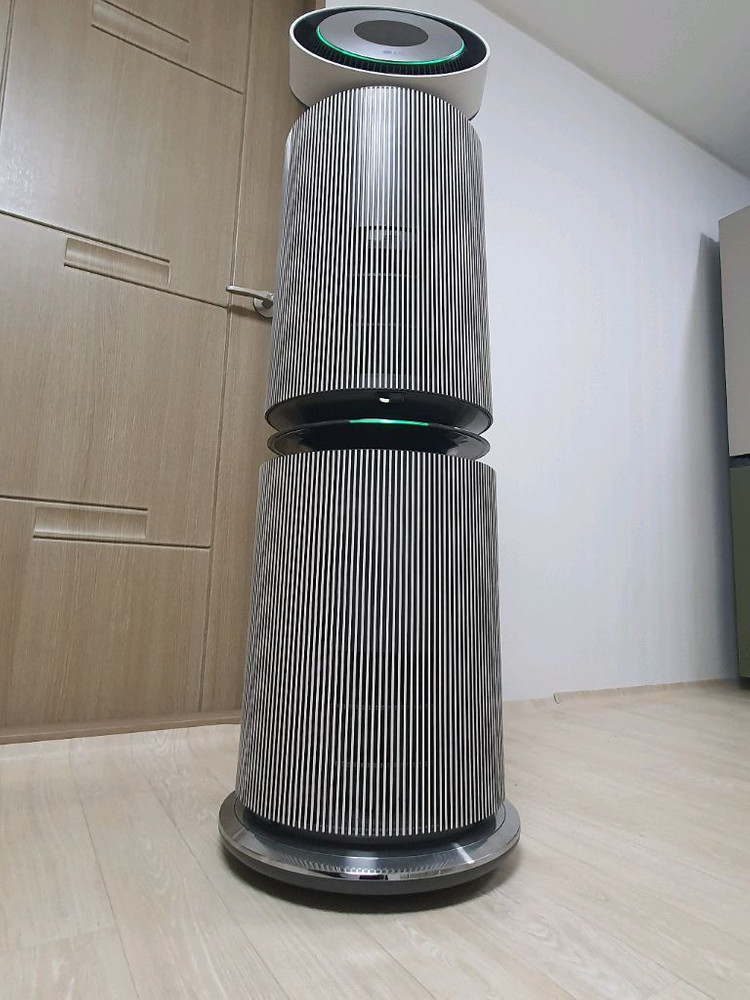 lg 퓨리케어 오브제 360 펫모드 알파업 공기청정기 + g펫필터 새거, 무빙휠 이미지