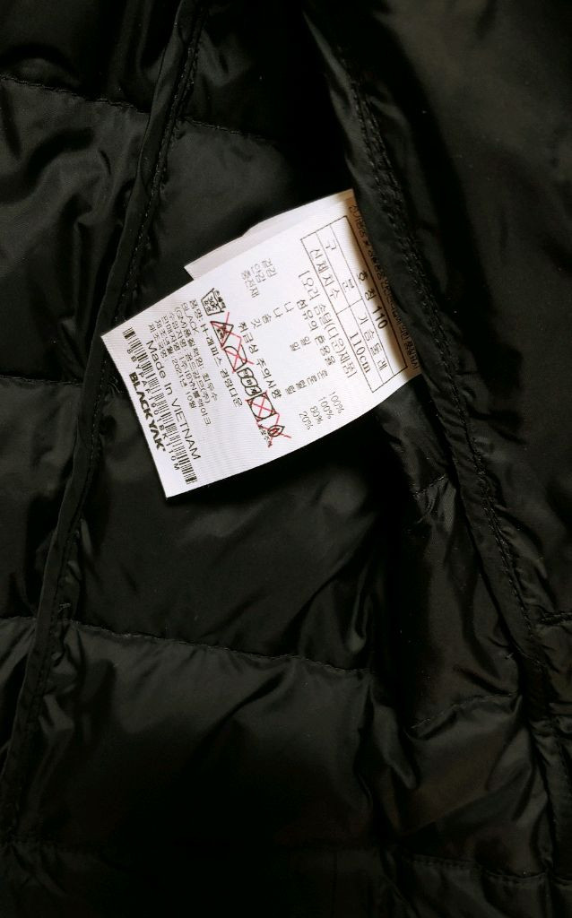 [3XL] 블랙야크 덕다운 경량 패딩점퍼 블랙574--5