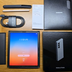 갤럭시 지폴드6 512g SM-F956N 자급제 올갈이 풀박스 폴드 펜 포함 이미지