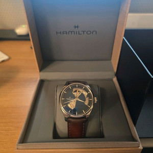 해밀턴 재즈마스터 오픈하트 청판 오토매틱 가죽시계