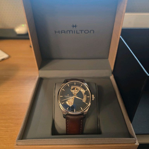 해밀턴 재즈마스터 오픈하트 청판 오토매틱 가죽시계